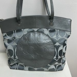 Coach Bag Coach Tote Gray/Silver